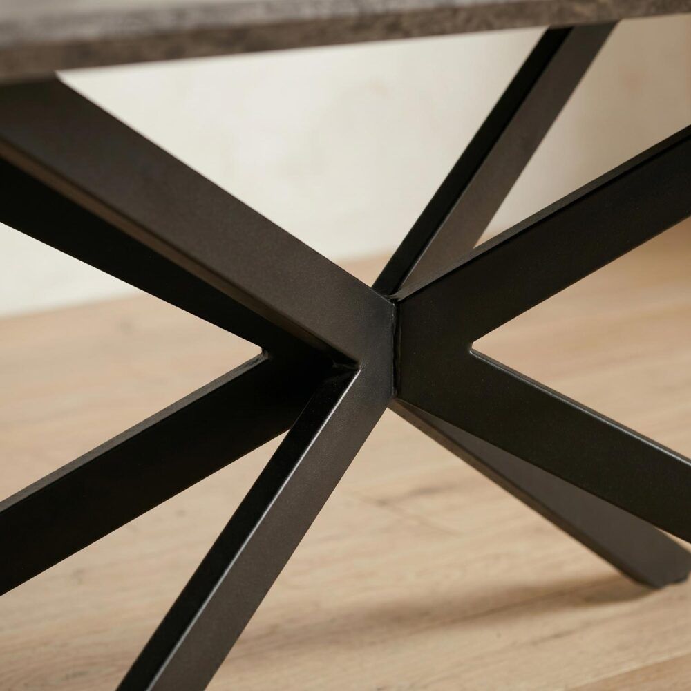 Manoora rectangular dining table in dark grey