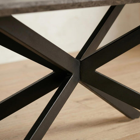 Manoora rectangular dining table in dark grey