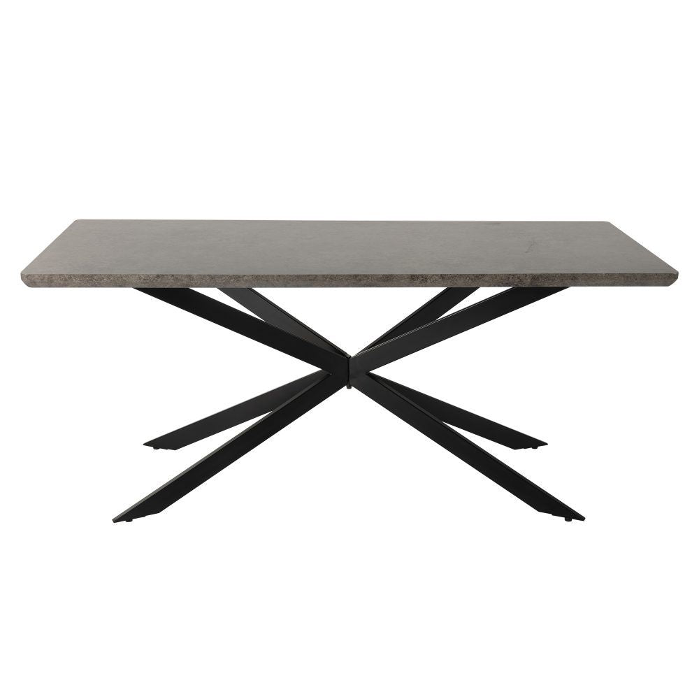 Kersbrook 7 Piece Dining Set, Dark Grey Marble and Green Velvet