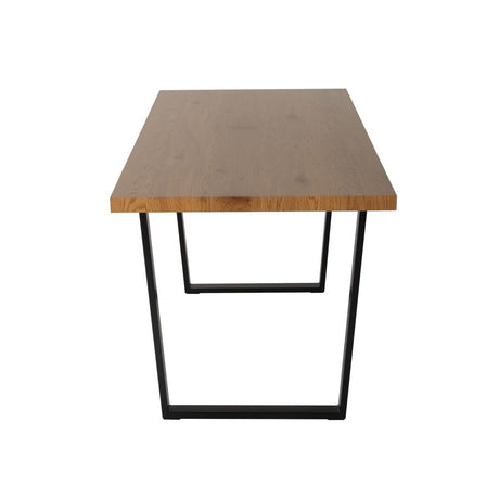 Venice 170cm Rectangular Dining Table — Natural Wood Colour with Metal Legs — Allure Home Collections
