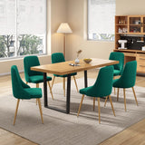 Venice 170cm Rectangular Dining Table — Natural Wood Colour with Metal Legs — Allure Home Collections