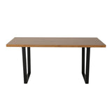 Cudlee Creek 7 Piece Dining Set, Natural Wood and Green Velvet