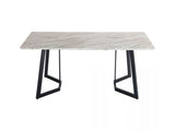 Sevenhill Rectangular Marble Dining Table, White 170cm