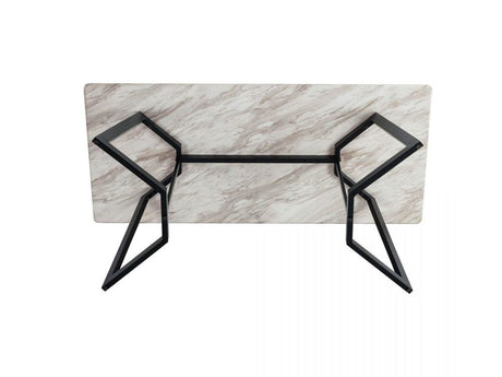 Sevenhill Rectangular Marble Dining Table, White 170cm