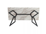 Rectangular Marble-Effect Dining Table — Elegant White Veining — Allure Home Collections
