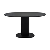 Elegant Black Oval Dining Table