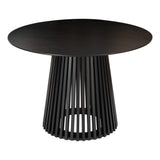Leasingham Round Dining Table, Black 110cm
