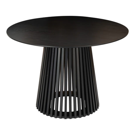 Leasingham Round Dining Table, Black 110cm