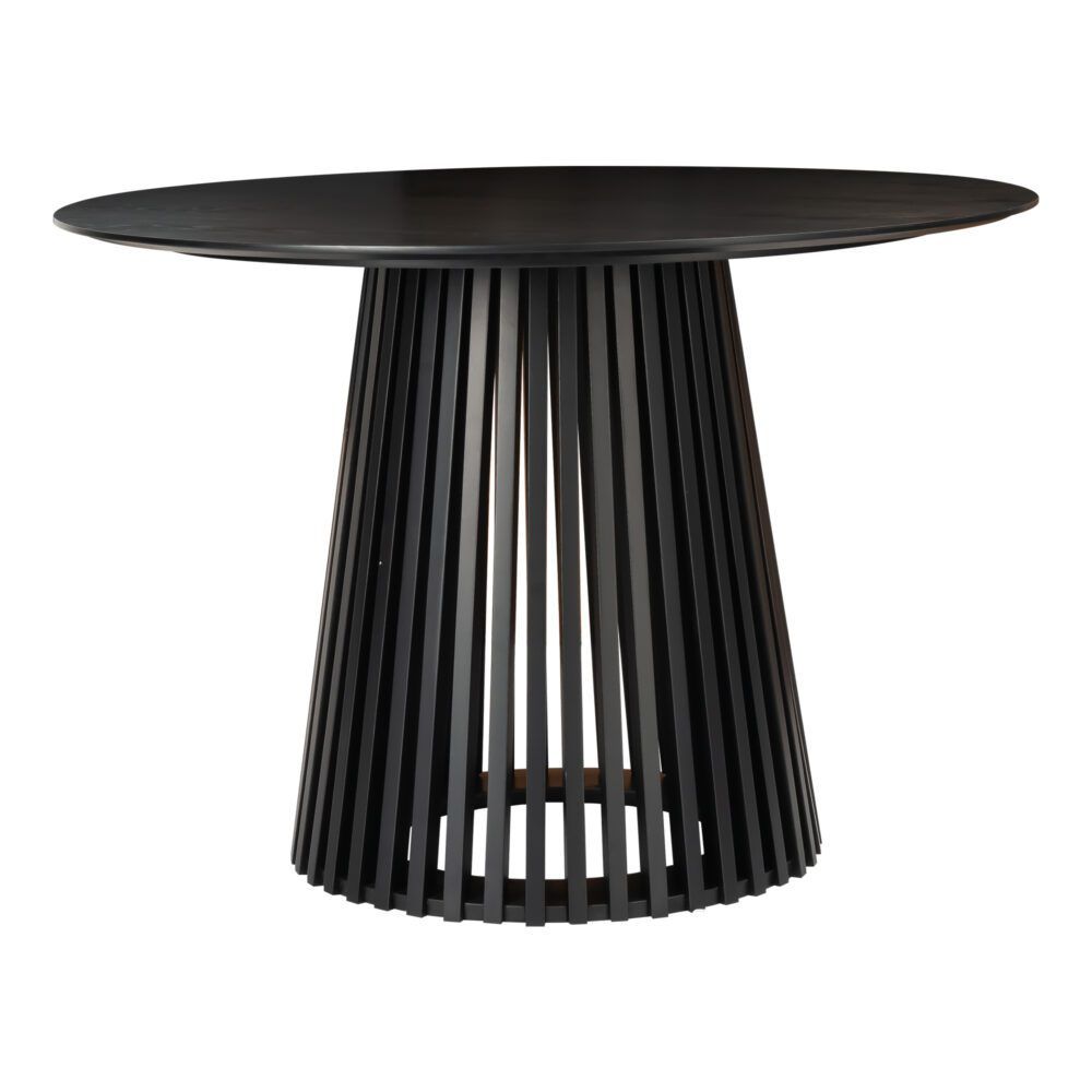 Leasingham Round Dining Table, Black 110cm