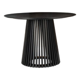 Leasingham Round Dining Table, Black 110cm