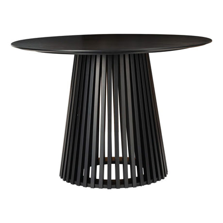 Leasingham Round Dining Table, Black 110cm