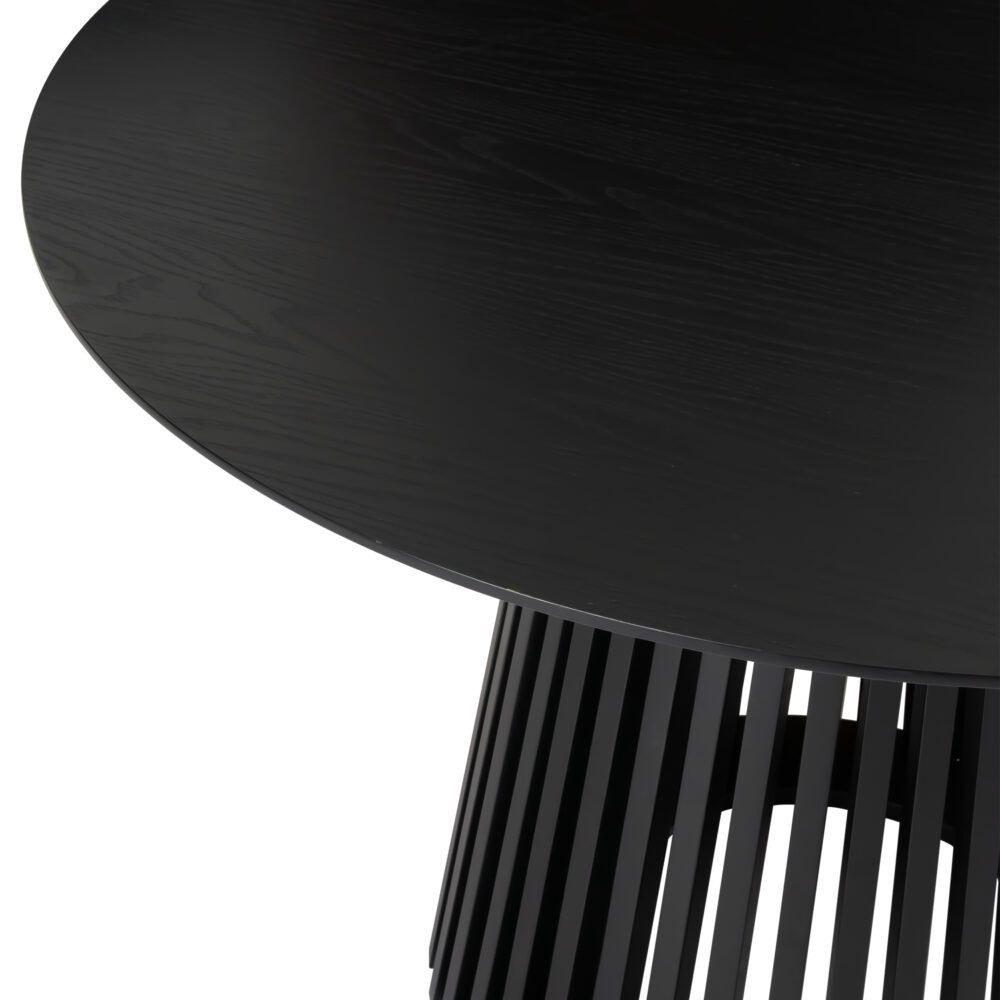 Leasingham Round Dining Table, Black 110cm