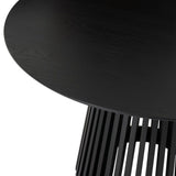 Leasingham Round Dining Table, Black 110cm