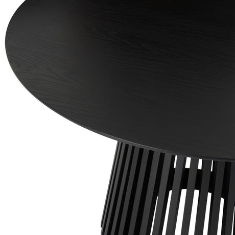 Leasingham Round Dining Table, Black 110cm