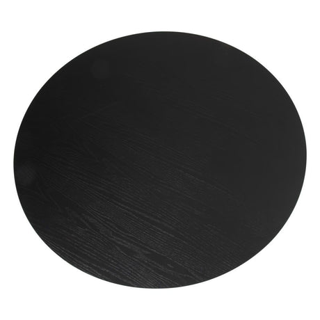 Leasingham Round Dining Table, Black 110cm
