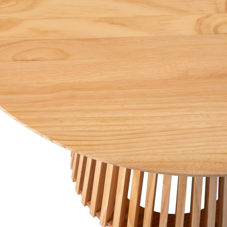 Leasingham Round Dining Table, Natural 110cm