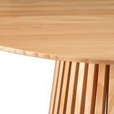 Leasingham Round Dining Table, Natural 110cm