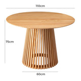 Leasingham Round Dining Table, Natural 110cm