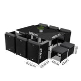 Bali 11 Piece Outdoor Dining Set Black Garden and Patio — Allure Home Collections