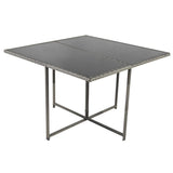 9 Piece Outdoor Dining Set, Wicker Grey, view 9