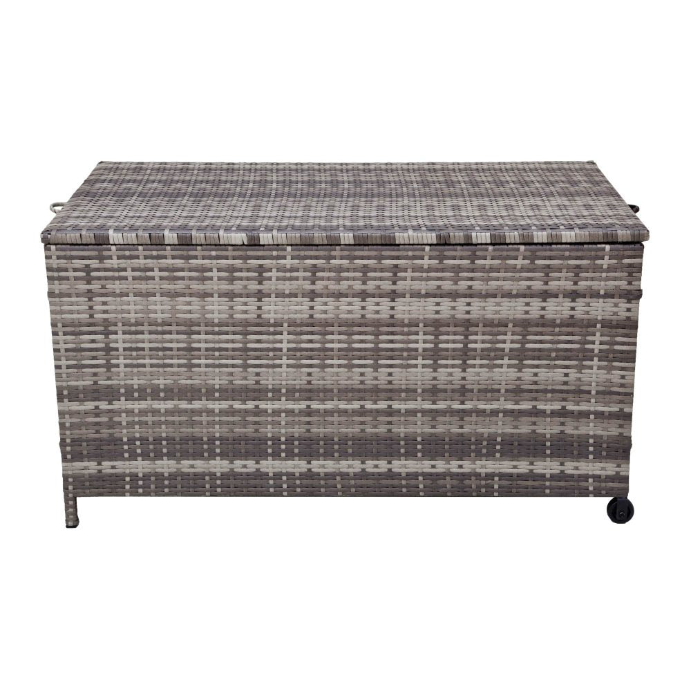 Outdoor PE Wicker Storage Box 320L in Grey