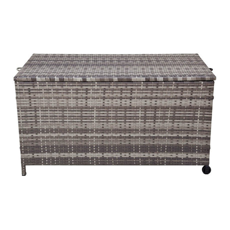 Outdoor PE Wicker Storage Box 320L in Grey