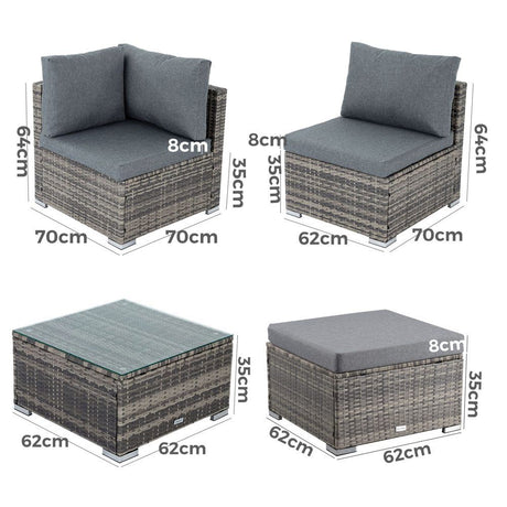 Kiama Modular Outdoor Lounge, Grey, view 10