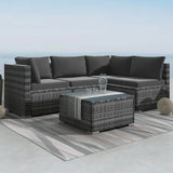 Bondi Outdoor Modular Lounge Sofa Set Grey — Allure Home Collections