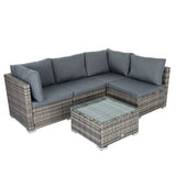 Bondi Outdoor Modular Lounge Sofa Set Grey — Allure Home Collections