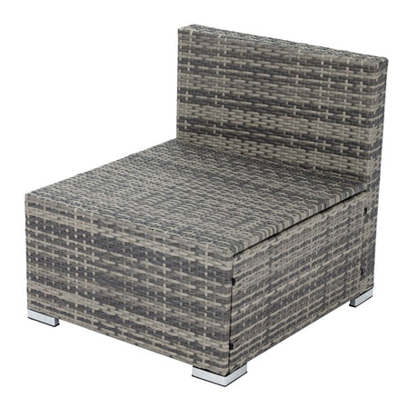 Peregian 6 Piece Outdoor Modular Lounge, Grey Wicker