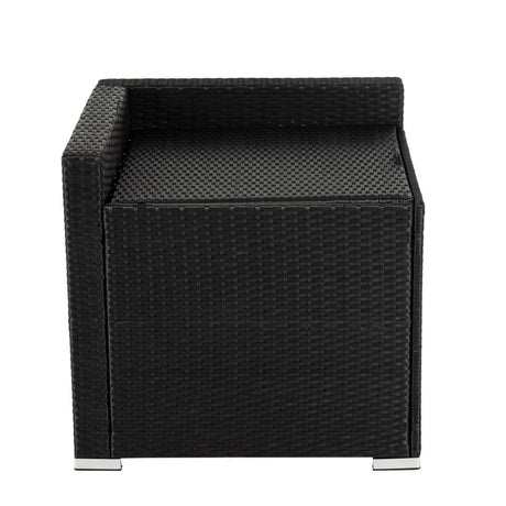Marcoola 8 Piece Outdoor Modular Lounge, Black Wicker