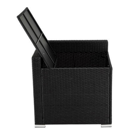Marcoola 8 Piece Outdoor Modular Lounge, Black Wicker