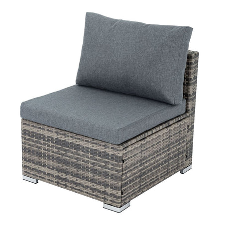Marcoola 8 Piece Outdoor Modular Lounge, Grey Wicker