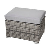8 Piece Outdoor Wicker Dining Set Table and Chairs Grey — Allure Home Collections