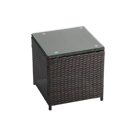 Alexandra 3 Piece Outdoor Lounge Set, Brown Wicker