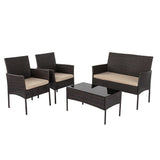 Mullewa Outdoor Lounge Set, 4 seater, Natural