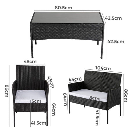 Bilgola 4 Seat Outdoor Lounge Set, view 8