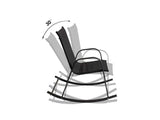 High Back Rocking Chair - Black Metal