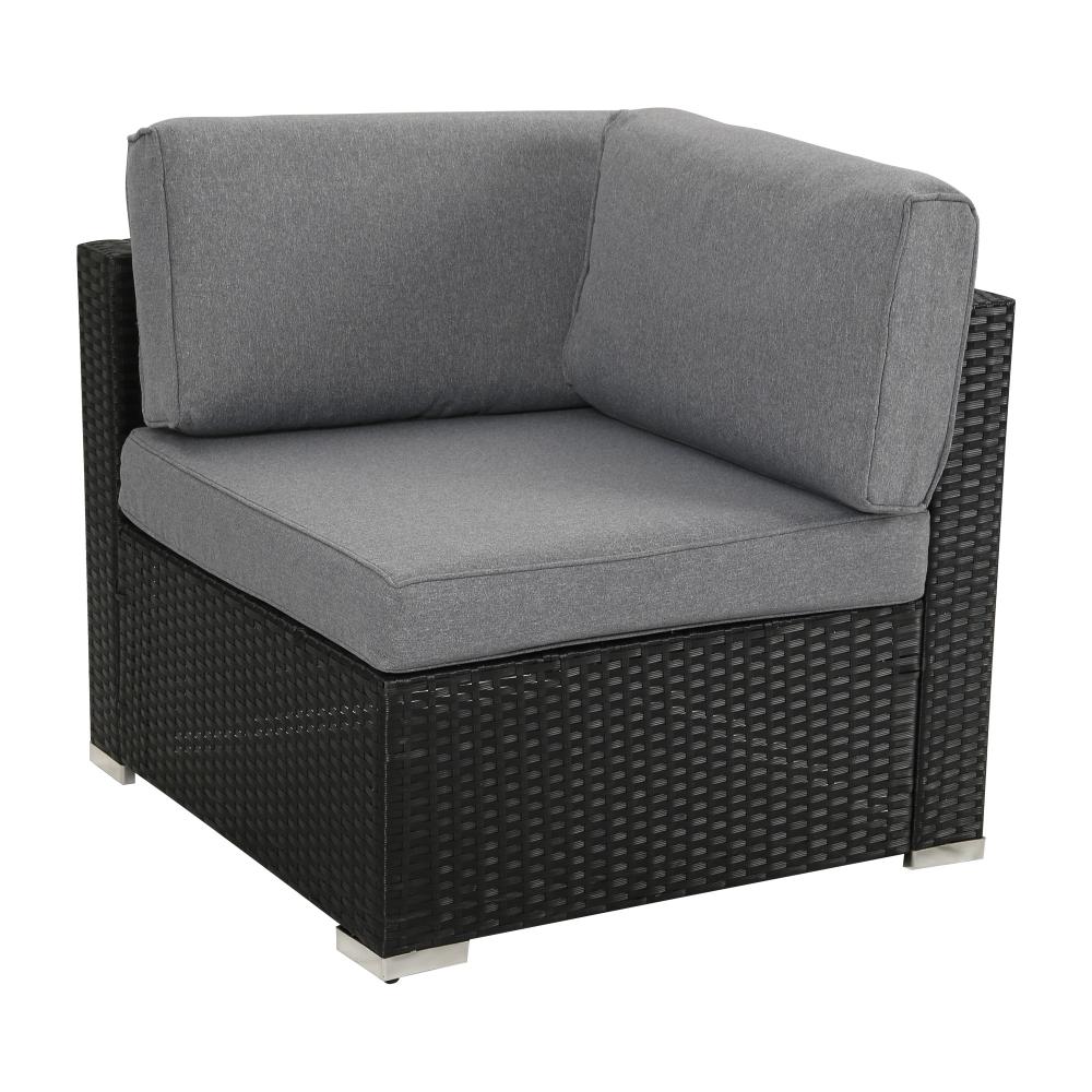 Mooloolaba 7 Piece Outdoor Lounge Set, Black Wicker