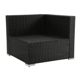 Mooloolaba 7 Piece Outdoor Lounge Set, Black Wicker