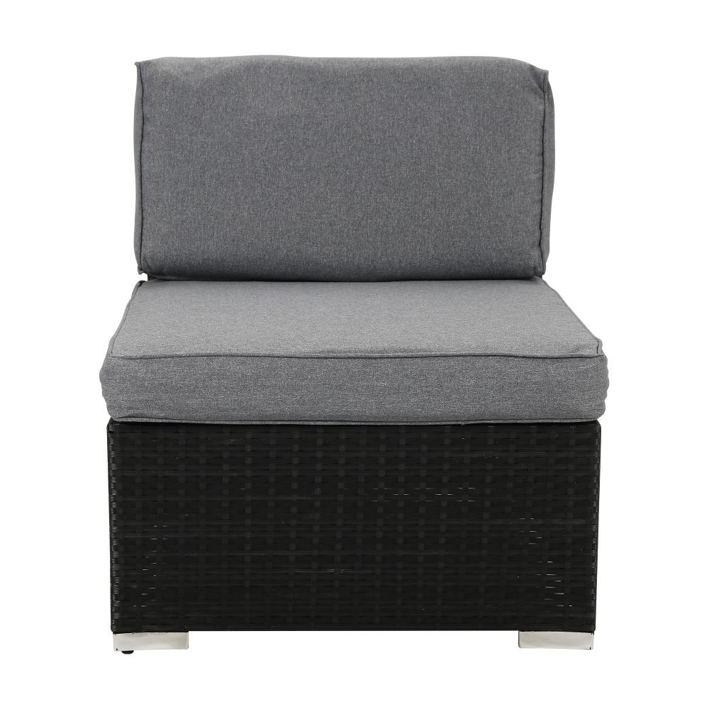 Mooloolaba 7 Piece Outdoor Lounge Set, Black Wicker