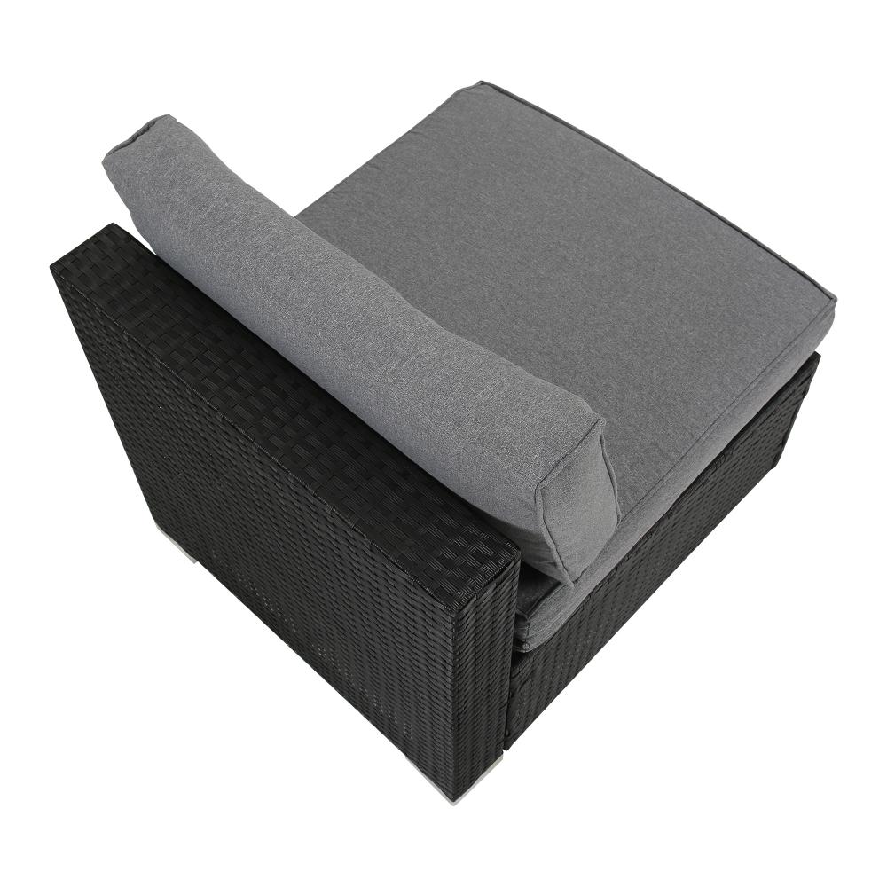 Mooloolaba 7 Piece Outdoor Lounge Set, Black Wicker