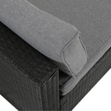 Mooloolaba 7 Piece Outdoor Lounge Set, Black Wicker