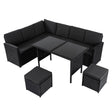 Ella 8 Seater Modular Outdoor Lounge and Dining Set Black — Allure Home Collections