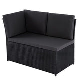 Ella 8 Seater Modular Outdoor Lounge and Dining Set Black — Allure Home Collections