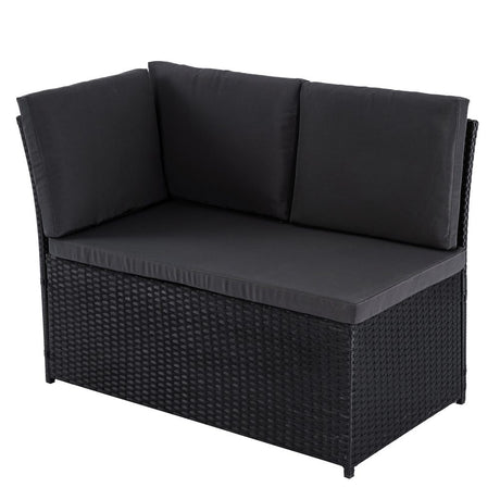 Ella 8 Seater Modular Outdoor Lounge and Dining Set Black — Allure Home Collections