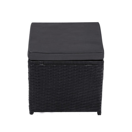 Ella 8 Seater Modular Outdoor Lounge and Dining Set Black — Allure Home Collections