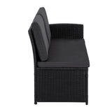 Ella 8 Seater Modular Outdoor Lounge and Dining Set Black — Allure Home Collections
