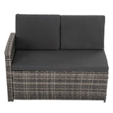Ella 8 Seater Modular Outdoor Lounge and Dining Set Dark Grey Weave — Allure Home Collections