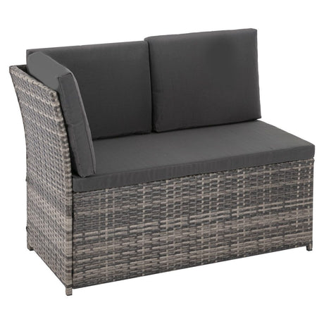 Ella 8 Seater Modular Outdoor Lounge and Dining Set Dark Grey Weave — Allure Home Collections